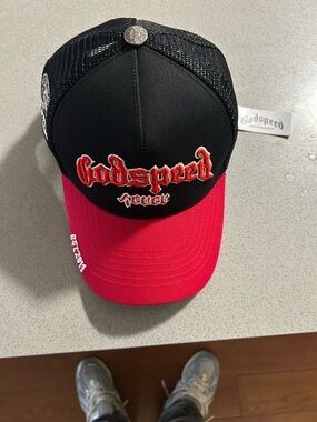 Godspeed Red and Black Trucker Hat